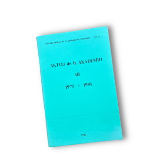 Aktoj de la akademio (1975-1991)